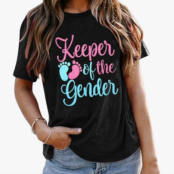 Keeper of the Gender Women Black T shirt size S - Picture 1 of 5
